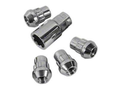 CA Chrome Wheel Locks; Set of 4 (97-19 Corvette C5, C6 & C7)