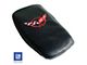 CA Console Armrest Cover; Black with Red Logo (97-04 Corvette C5)