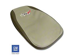 CA Console Armrest Cover; Shale with 50th Anniversary Logo (2003 Corvette C5)