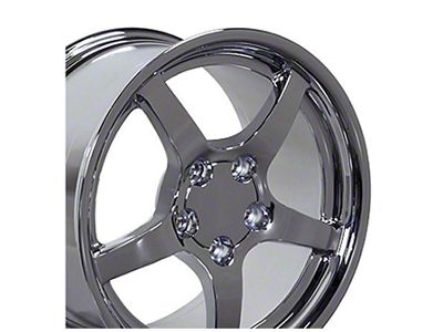 CA Deep Dish Chrome Wheel; 18x9.5; 54mm Offset (97-04 Corvette C5 Base)