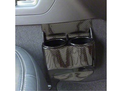 Dual Cup Holder; OEM Textured Gloss Hydro Carbon Fiber (14-19 Corvette C7)