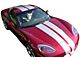 CA Dual Two Tone Stripes with Pin Stripes; Black/Matte Red (97-19 Corvette C5, C6 & C7)