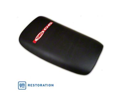 CA Embroidered Leather Console Lid with Z06 Logo; Black (01-04 Corvette C5)