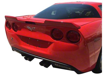 CA Extended Spoiler; Gloss Hydro Carbon Fiber (05-13 Corvette C6 Base)