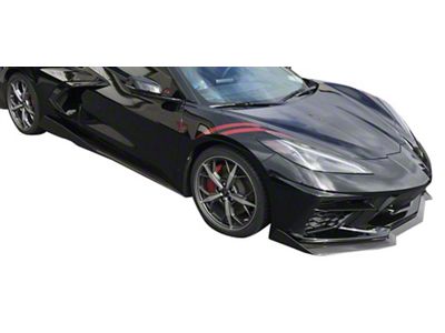 CA Fender Stripes; Gloss Carbon Flash (20-25 Corvette C8)