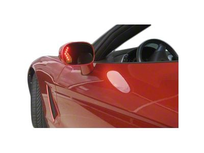 CA Heated Mirrors with LED Turn Signals; Amber (14-19 Corvette C7)