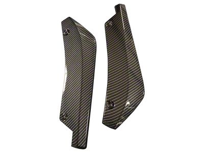 CA Rear Skirt/Diffuser Winglets; Gloss Hydro Carbon Fiber (14-19 Corvette C7)