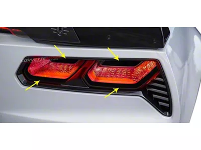 Rear Tail Light Blackout Trim Kit (14-19 Corvette C7, Excluding ZR1)