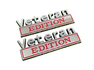 CA Veteran Edition Emblem; Black/Silver (Universal; Some Adaptation May Be Required)