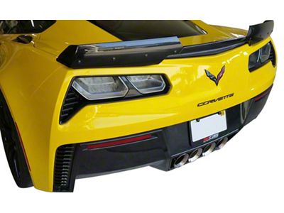 CA Wicker Bill Spoiler Wings with Long Polished Bolts; Carbon Flash (14-19 Corvette C7)