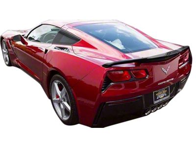 CA Z51 Syle High Rise Spoiler; Gloss Hydro Carbon Fiber (14-19 Corvette C7)