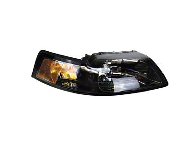 2001 Style Headlight; Chrome Housing; Clear Lens; Passenger Side (99-04 Mustang)