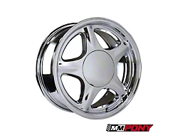 CA Pony Mirror Chrome Wheel; 17x8; 19mm Offset (79-93 Mustang, Excluding Cobra)