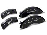 MGP Brake Caliper Covers with GT Logo; Black; Front and Rear (99-04 Mustang GT, V6)