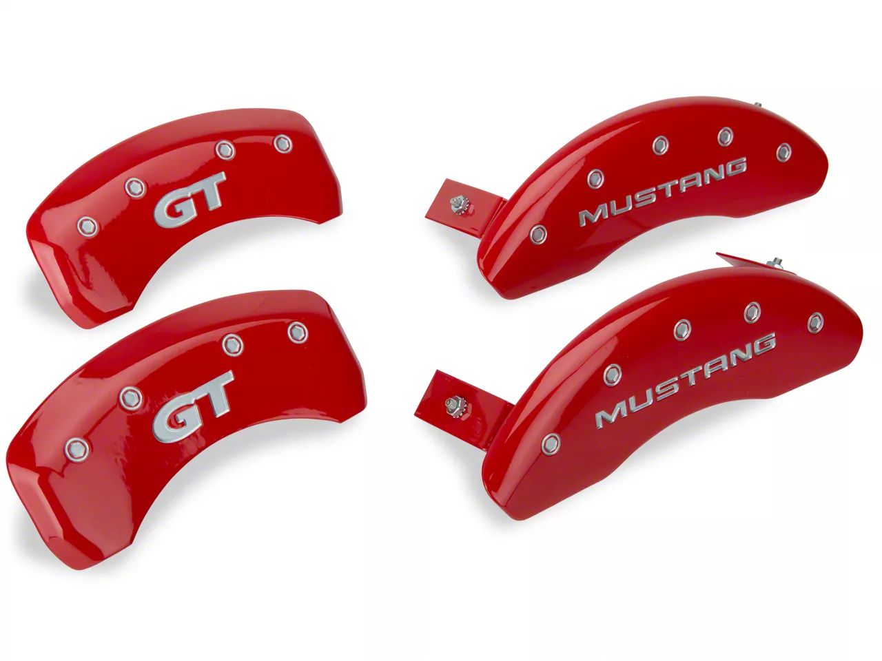 Mgp Mustang Red Caliper Covers With Gt Logo Front And Rear Smg Rd