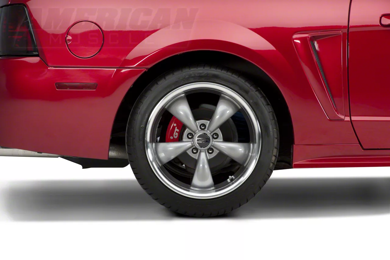 MGP Mustang Red Caliper Covers with GT Logo; Front and Rear