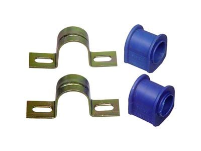 1-1/4-Inch Front Sway Bar Bushing and Mounting Brackets; Blue (93-02 Camaro)