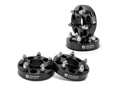 1.25-Inch 5-Lug Wheel Spacers; Black; Set of Four (10-24 Camaro)