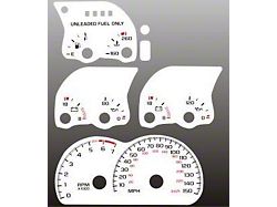 150 HP Gauge Face; White (93-96 5.7L Camaro)