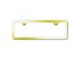 2-Hole Mini Frame License Plate Frame; Gold Stainless (Universal; Some Adaptation May Be Required)