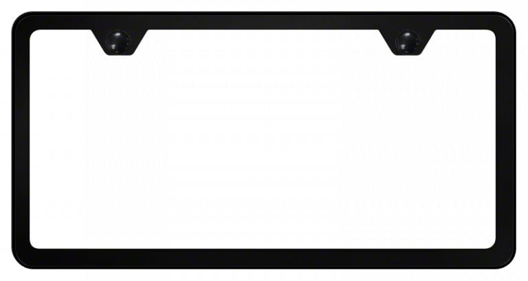 Camaro 2-Hole Slimline License Plate Frame; Black Powder-Coated ...