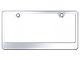 2-Hole Wide Bottom License Plate Frame; Mirror Polished Stainless Steel (Universal; Some Adaptation May Be Required)