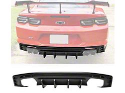 3-Piece Rear Diffuser; Matte Black (16-24 Camaro, Excluding ZL1)