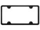 4-Hole Slimline License Plate Frame; Black Powder-Coated Stainless (Universal; Some Adaptation May Be Required)