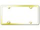 4-Hole Slimline License Plate Frame; Gold Stainless Steel (Universal; Some Adaptation May Be Required)