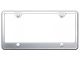 4-Hole Wide Bottom License Plate Frame; Brushed Stainless (Universal; Some Adaptation May Be Required)