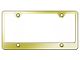 4-Hole Wide Bottom License Plate Frame; Gold Stainless (Universal; Some Adaptation May Be Required)