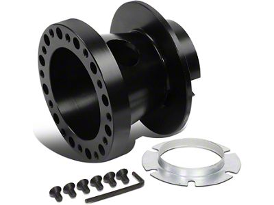 Aluminum Steel Wheel Hub Adapter; Black (93-02 Camaro)