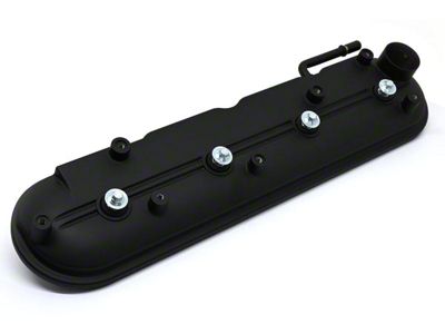 Aluminum Valve Cover; Passenger Side; Black (10-20 V8 Camaro)