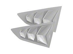 Bakkdraft Quarter Window Louvers; Silver Ice (16-24 Camaro Coupe)