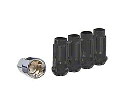 Black Acorn Wheel Locks; M14x1.5; Set of 4 (10-24 Camaro)