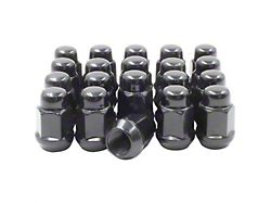 Black Bulge Acorn Lug Nut Kit; 12mm x 1.5; Set of 20 (93-02 Camaro)