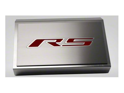 Brushed Fuse Box Cover with RS Top Plate; Garnet Red (16-24 Camaro LT w/ RS Package)