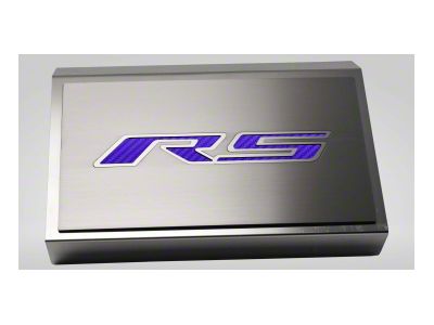 Brushed Fuse Box Cover with RS Top Plate; Purple Carbon Fiber (16-24 Camaro LT w/ RS Package)