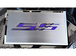 Brushed Fuse Box Cover with SS Top Plate; Purple Carbon Fiber (16-24 Camaro SS)