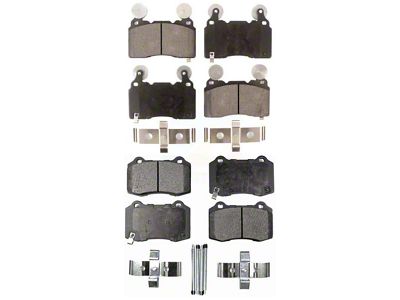 Ceramic Brake Pads; Front and Rear (10-15 Camaro SS)