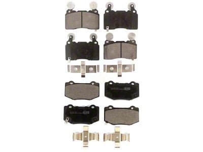 Ceramic Brake Pads; Front and Rear (16-24 Camaro SS w/ 4-Piston Front Calipers)