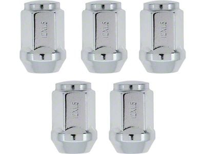 Chrome Acorn Lug Nut Kit; 12mm x 1.5; Set of 5 (93-02 Camaro)