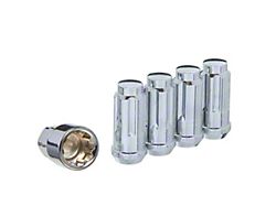 Chrome Large Acorn Wheel Locks; M14x1.5; Set of 4 (10-24 Camaro)