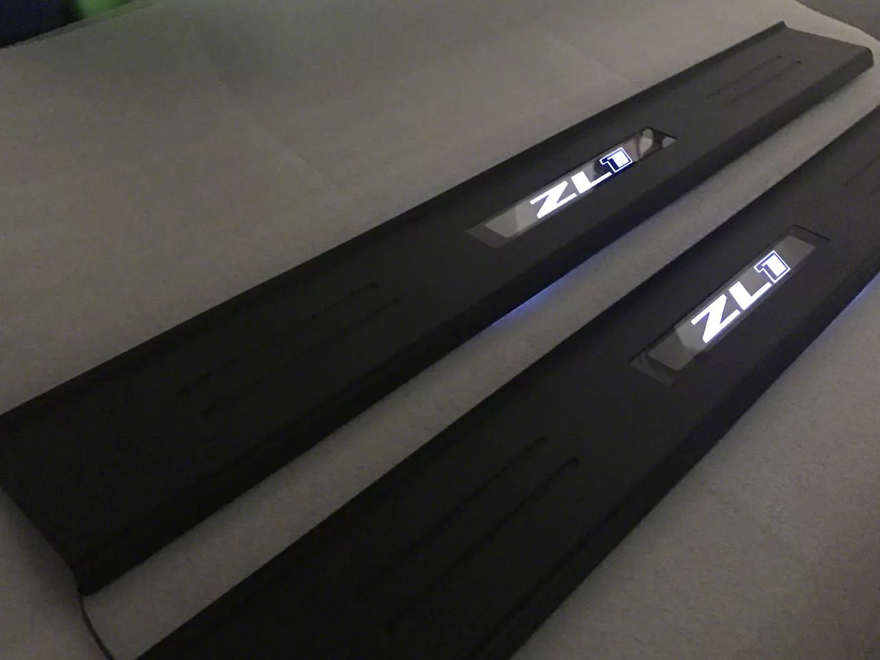 Camaro Door Sill Plates with ZL1 Logo; Black; Extreme Multi-Color ...