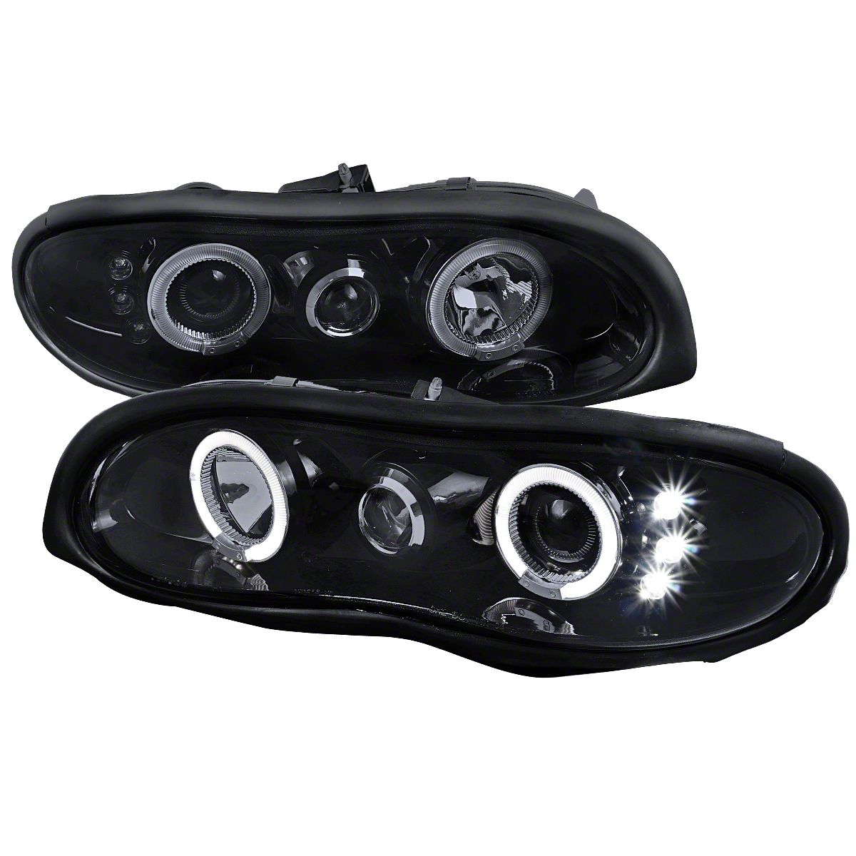 Camaro Dual Halo Projector Headlights; Gloss Black Housing; Smoked Lens ...