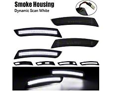 Dynamic LED Side Markers; White; Smoked (16-24 Camaro)