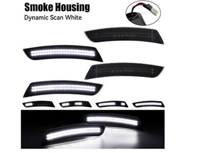 Dynamic LED Side Markers; White; Smoked (16-24 Camaro)