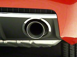 Exhaust Trim Rings; Polished; Chopped Oval; 2-Piece (10-13 Camaro)
