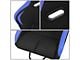 Fabric Racing Bucket Seats with Seat Sliders; Black/Blue (Universal; Some Adaptation May Be Required)