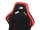 Fabric Racing Bucket Seats with Seat Sliders; Black/Red (Universal; Some Adaptation May Be Required)